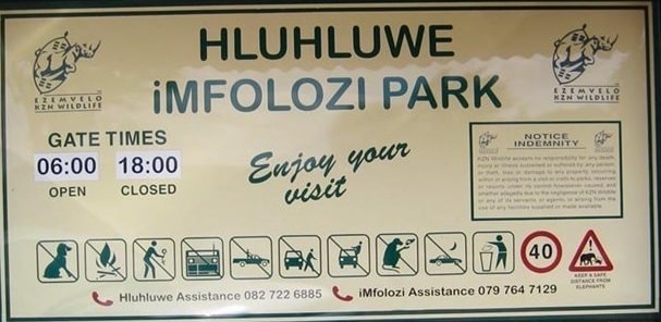Hluhluwe Imfolozi Park 2 park rules