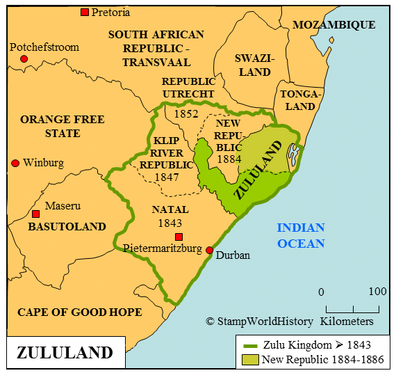 Zululand Map South Africa